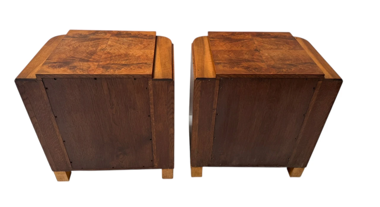 Two Art Deco Cabinets or Bed Side Tables, 1930s
